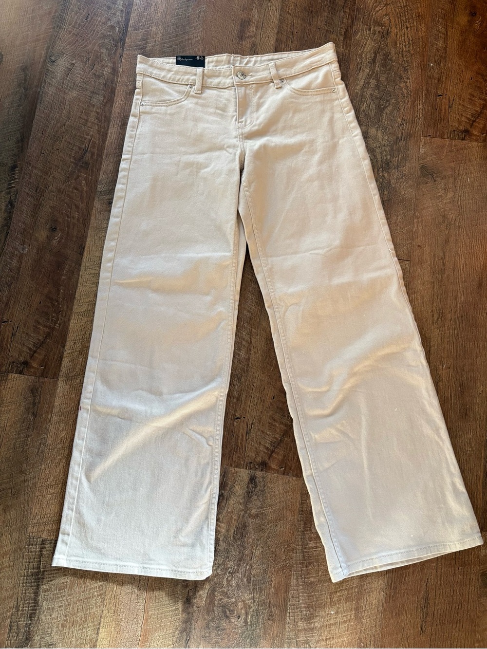NWT Divided by H&M Women's Wide-Leg Jeans in Light Beige Size 6